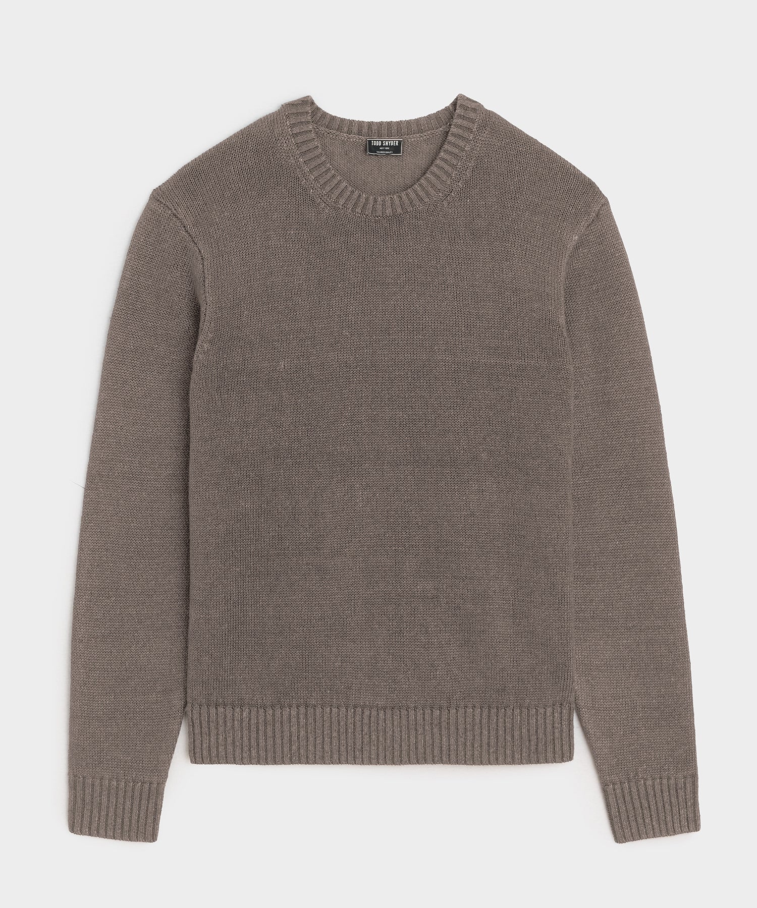 Todd Snyder Linen Crewneck Sweater in Weathered Timber Weathered Timber