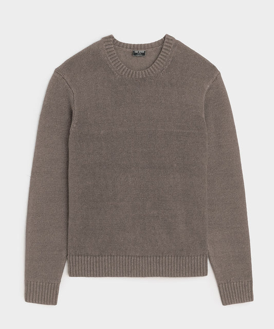 Todd Snyder Linen Crewneck Sweater in Weathered Timber Weathered Timber