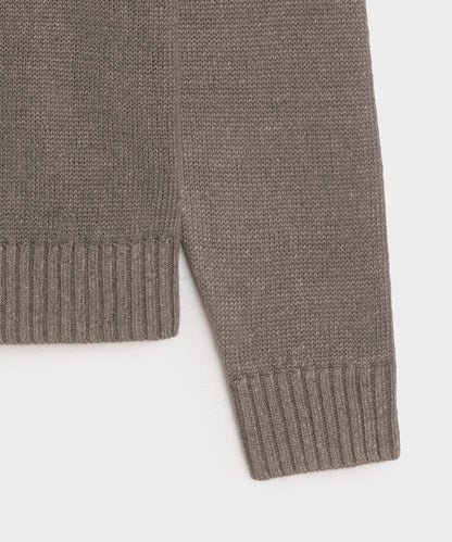 Todd Snyder Linen Crewneck Sweater in Weathered Timber Weathered Timber
