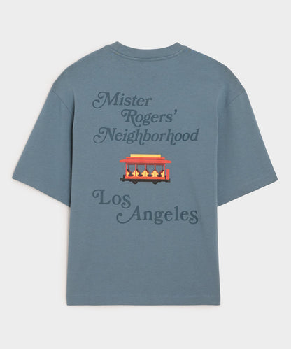 Todd Snyder Todd Snyder x Mister Rogers' Neighborhood Trolley Tee in Blue Los Angeles Blue