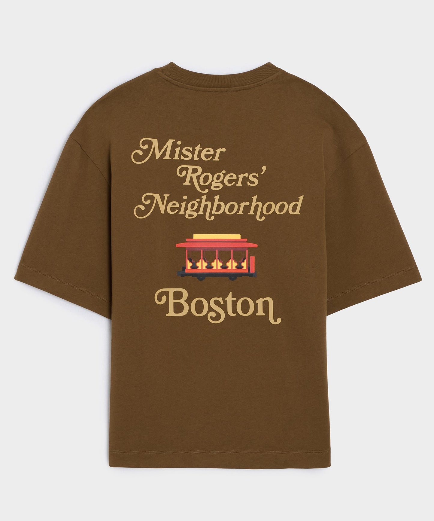Todd Snyder Todd Snyder x Mister Rogers' Neighborhood Trolley Tee in Brown Boston Brown