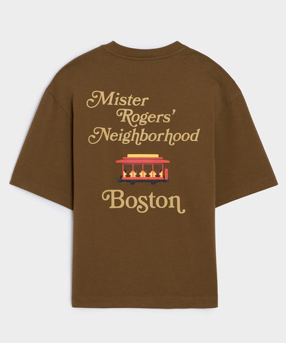 Todd Snyder Todd Snyder x Mister Rogers' Neighborhood Trolley Tee in Brown Boston Brown