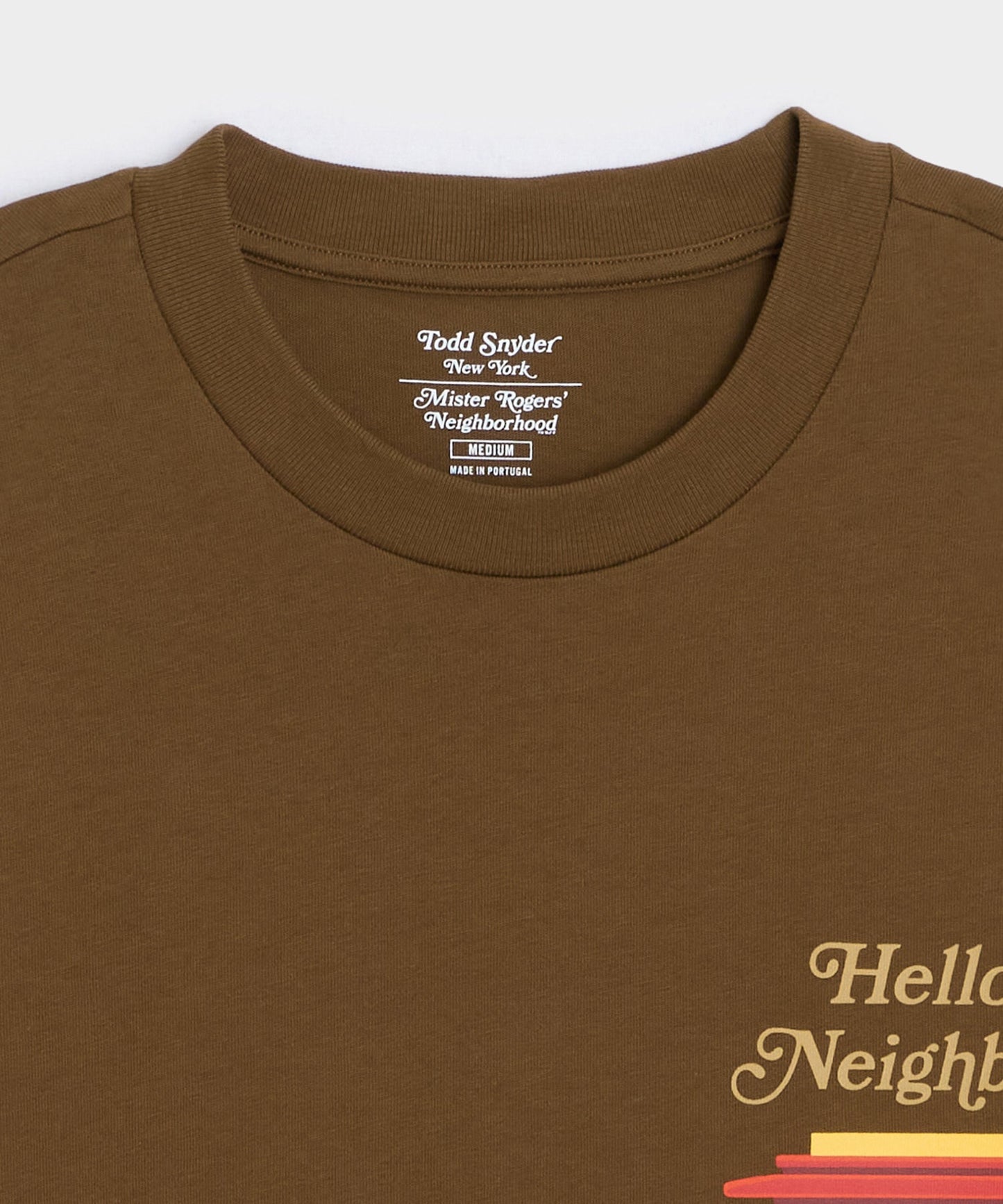 Todd Snyder Todd Snyder x Mister Rogers' Neighborhood Trolley Tee in Brown Boston Brown