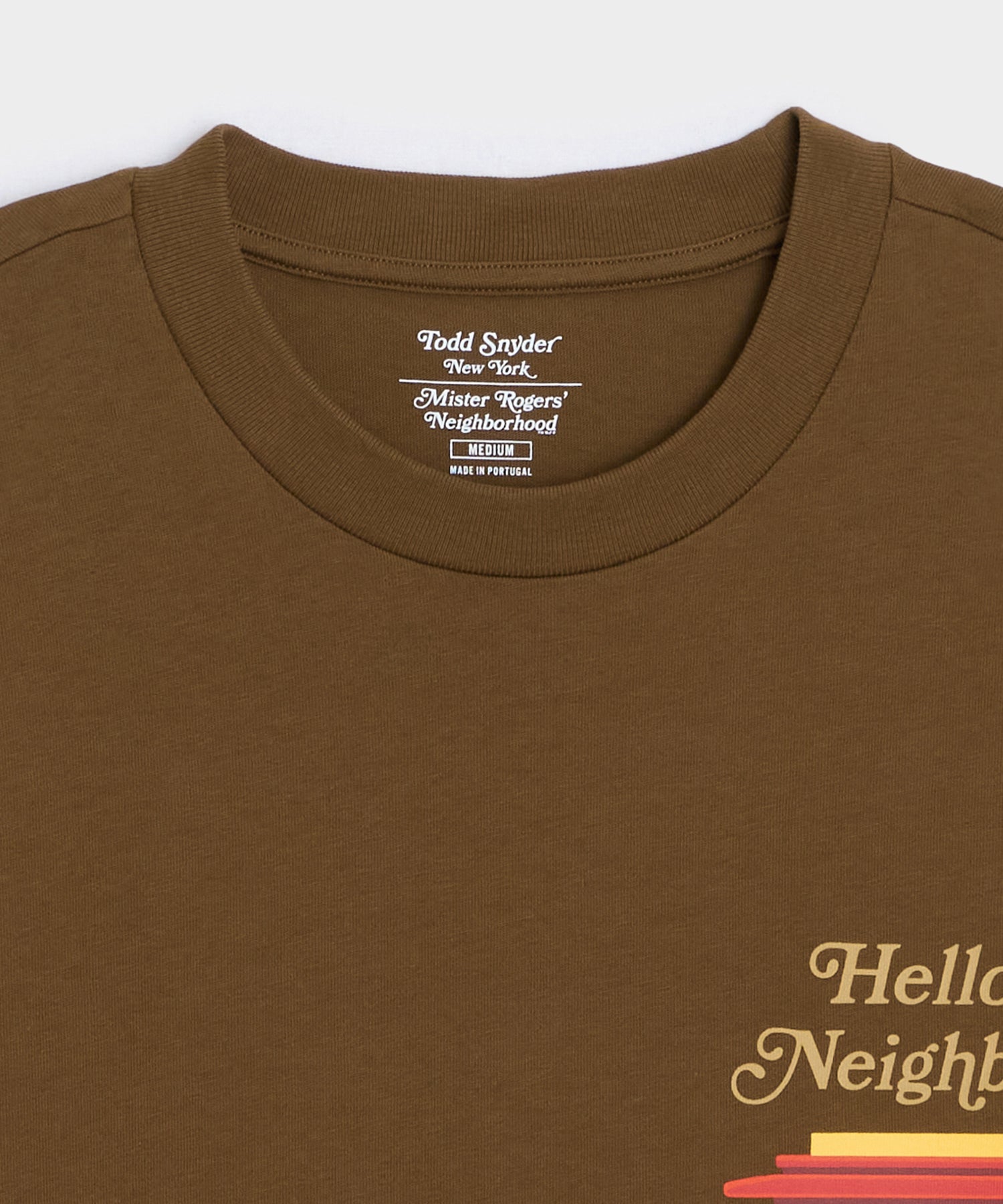 Todd Snyder Todd Snyder x Mister Rogers' Neighborhood Trolley Tee in Brown Boston Brown