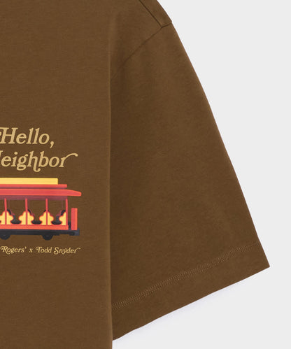 Todd Snyder Todd Snyder x Mister Rogers' Neighborhood Trolley Tee in Brown Boston Brown