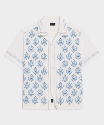 Todd Snyder Embroidered Capri Shirt in White Embroidery White
