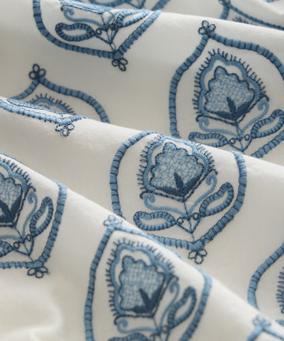 Todd Snyder Embroidered Capri Shirt in White Embroidery White
