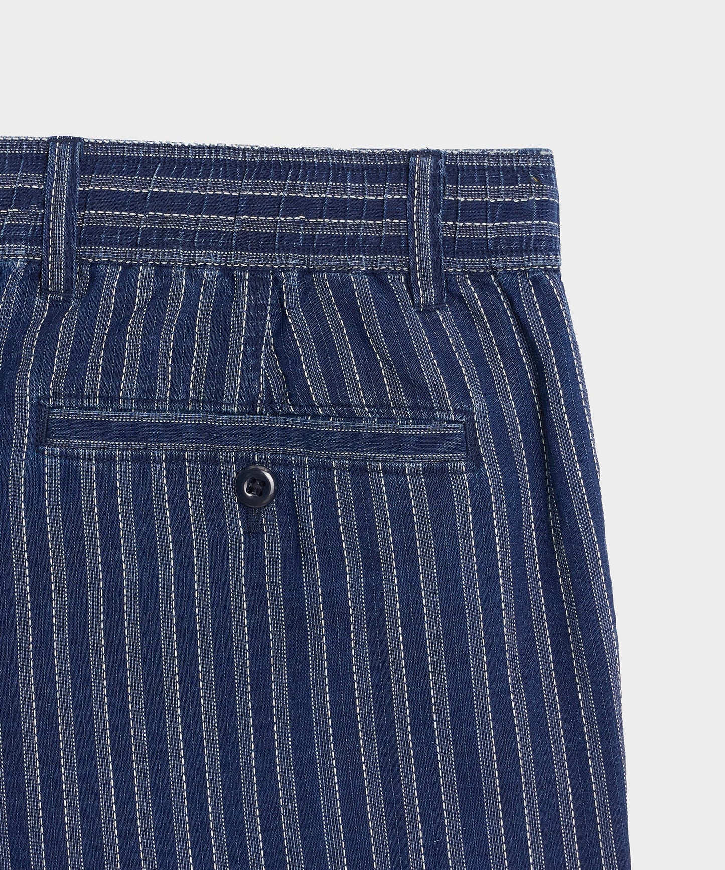 Todd Snyder 5" Cotton Beachcomber Short in Indigo Stripe Indigo