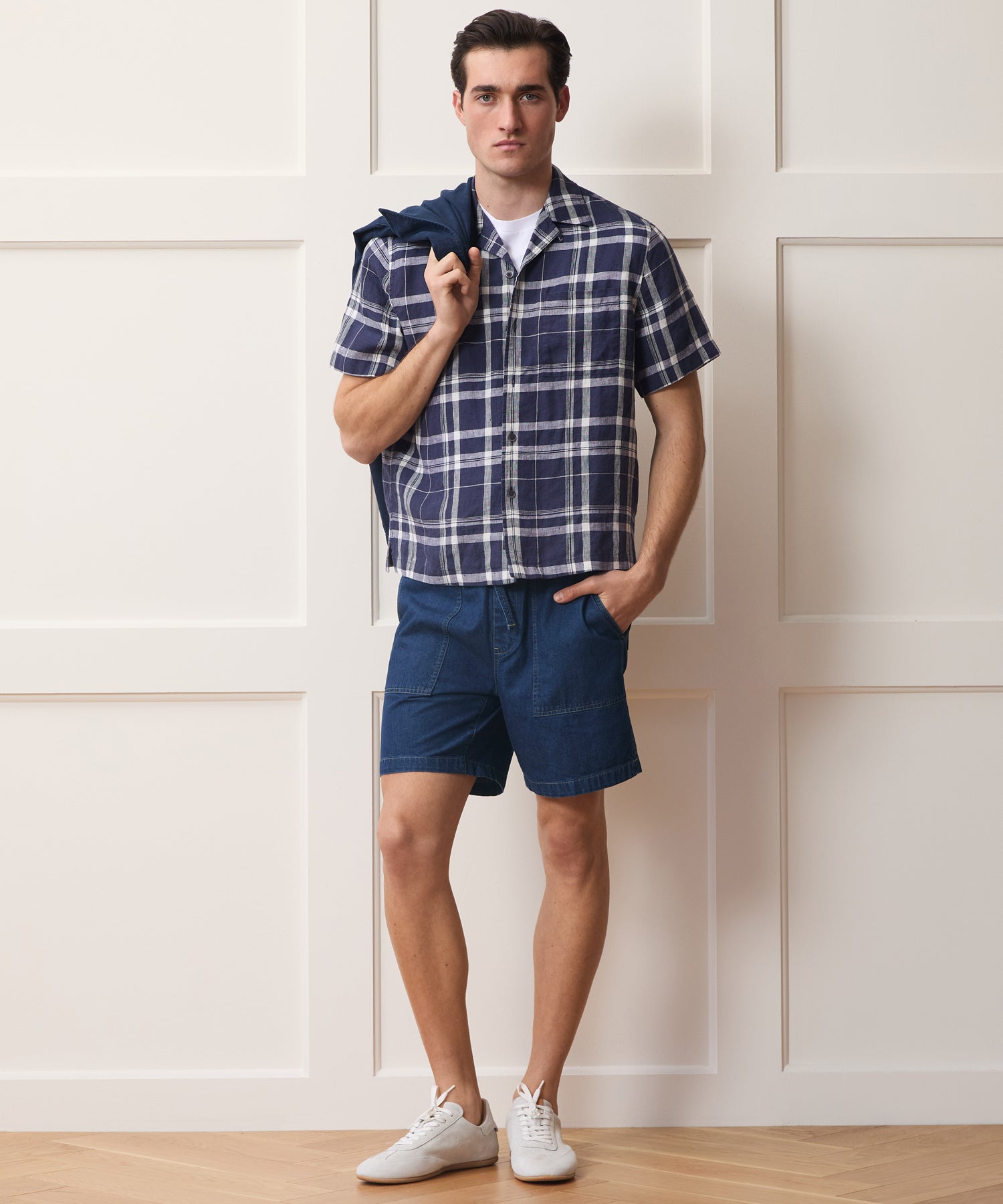 Todd Snyder 7" Beach Short in Dark Indigo Dark Indigo