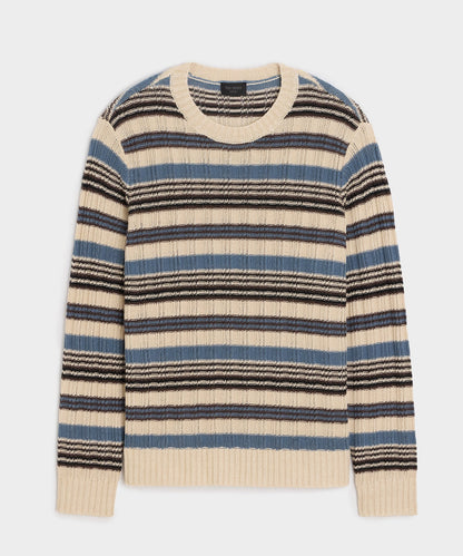Todd Snyder Linen Crewneck Sweater in Smoked Cobalt Smoked Cobalt