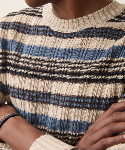 Todd Snyder Linen Crewneck Sweater in Smoked Cobalt Smoked Cobalt