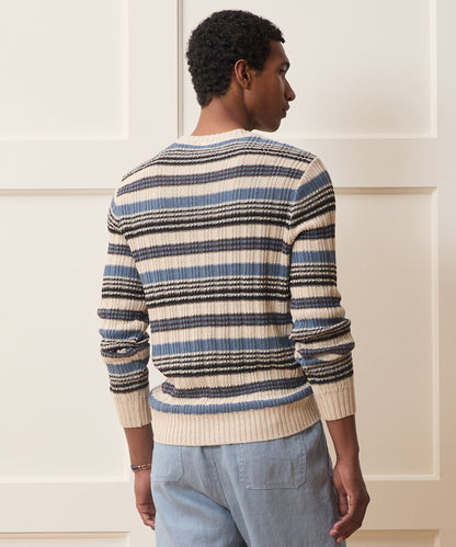 Todd Snyder Linen Crewneck Sweater in Smoked Cobalt Smoked Cobalt