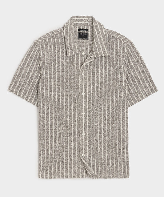 Todd Snyder Italian Bouclé Cabana Shirt in Tan Tan