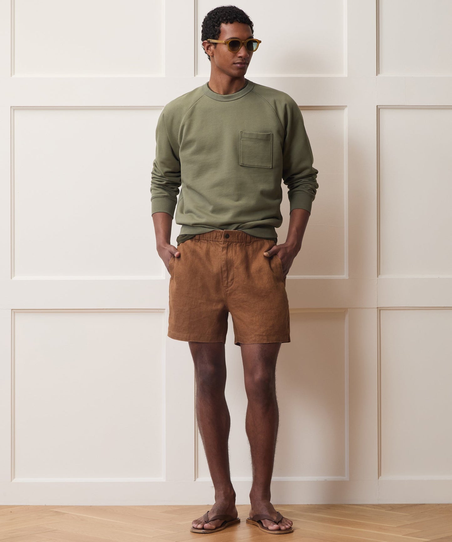 Todd Snyder Foundation Pocket Sweatshirt in Fogstone Fogstone