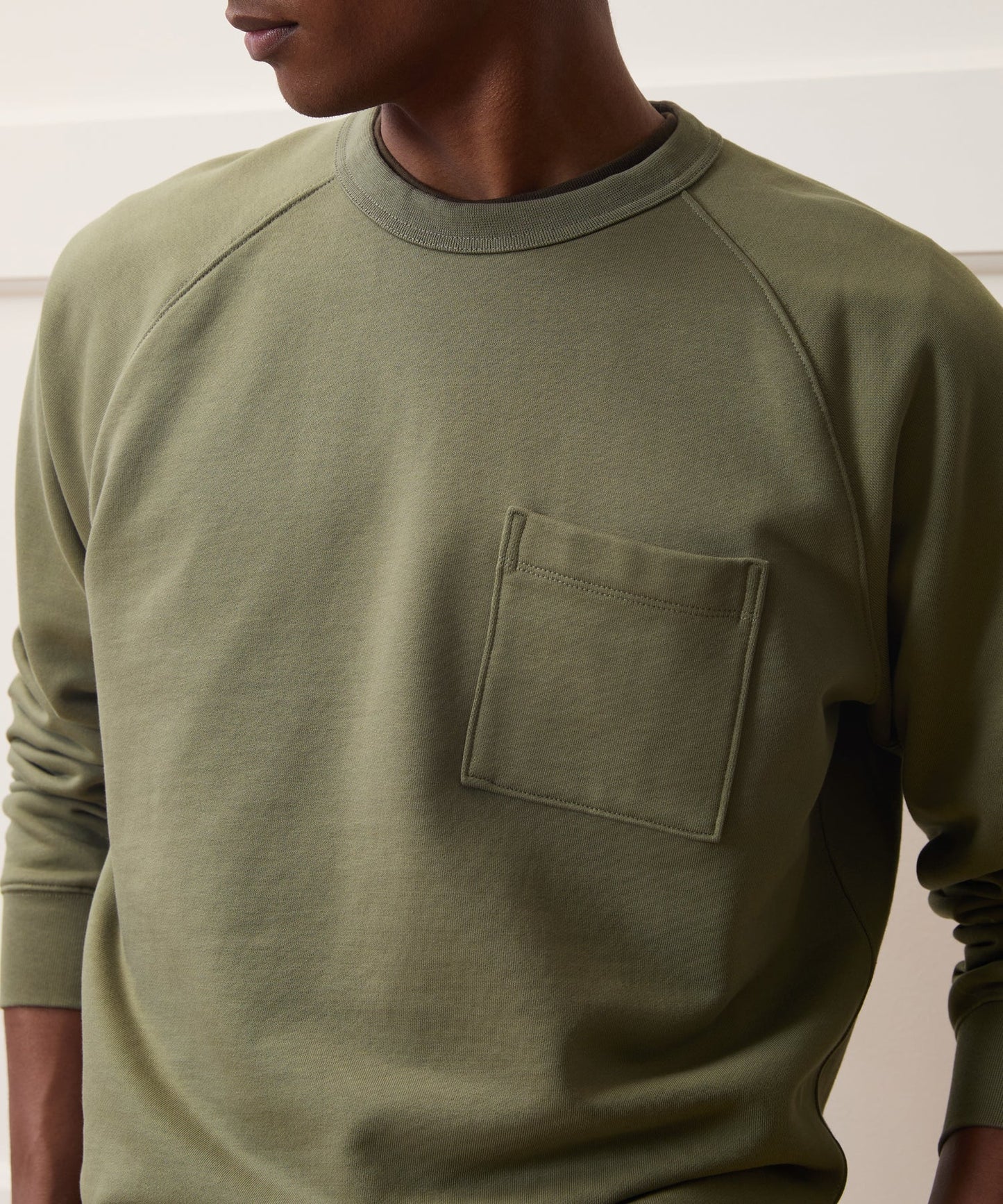 Todd Snyder Foundation Pocket Sweatshirt in Fogstone Fogstone