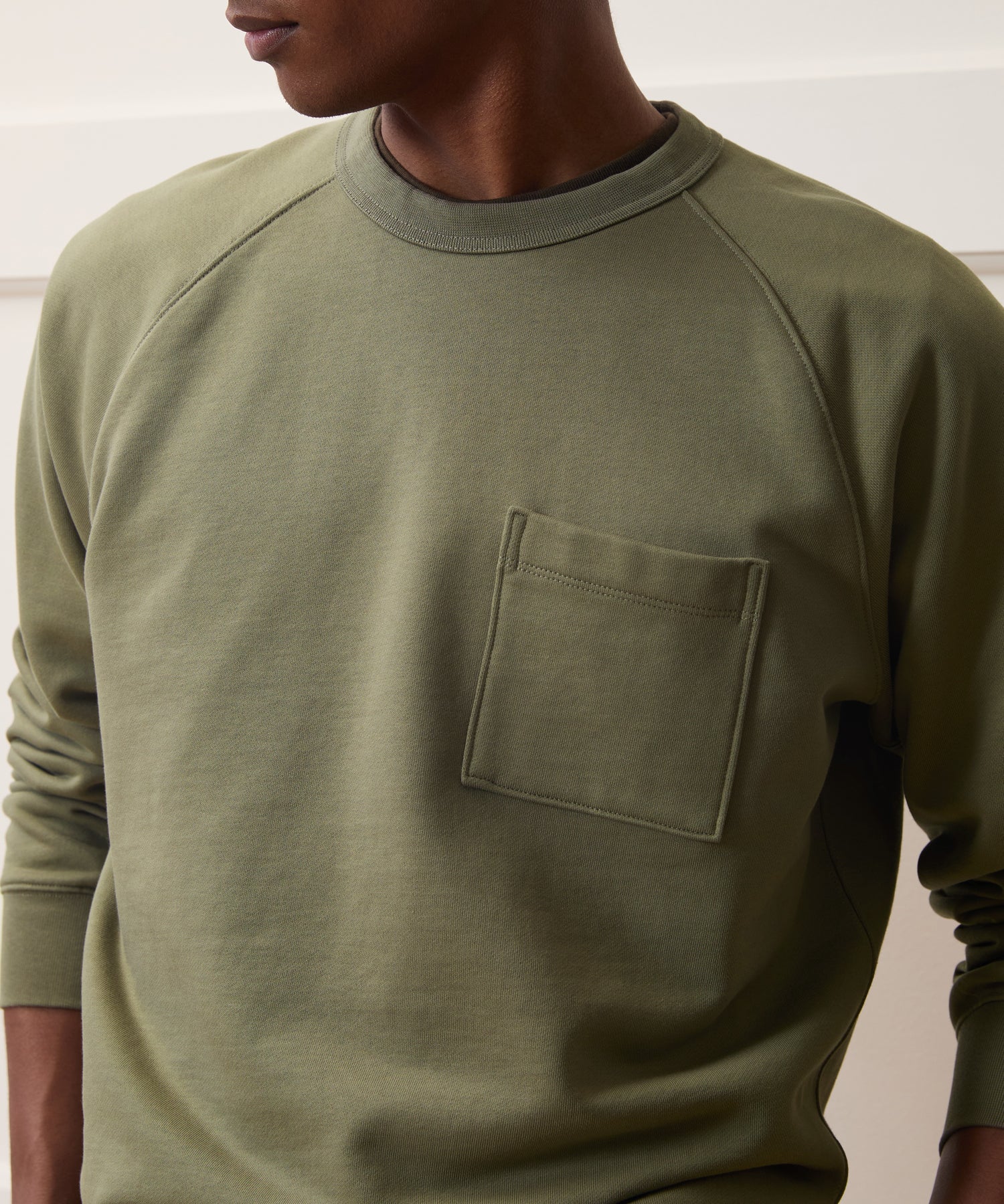 Todd Snyder Foundation Pocket Sweatshirt in Fogstone Fogstone