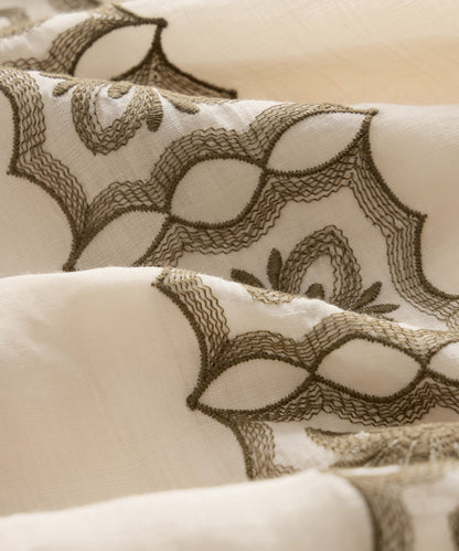 Todd Snyder Embroidered Voile Capri Shirt in Beige Embroidery Beige