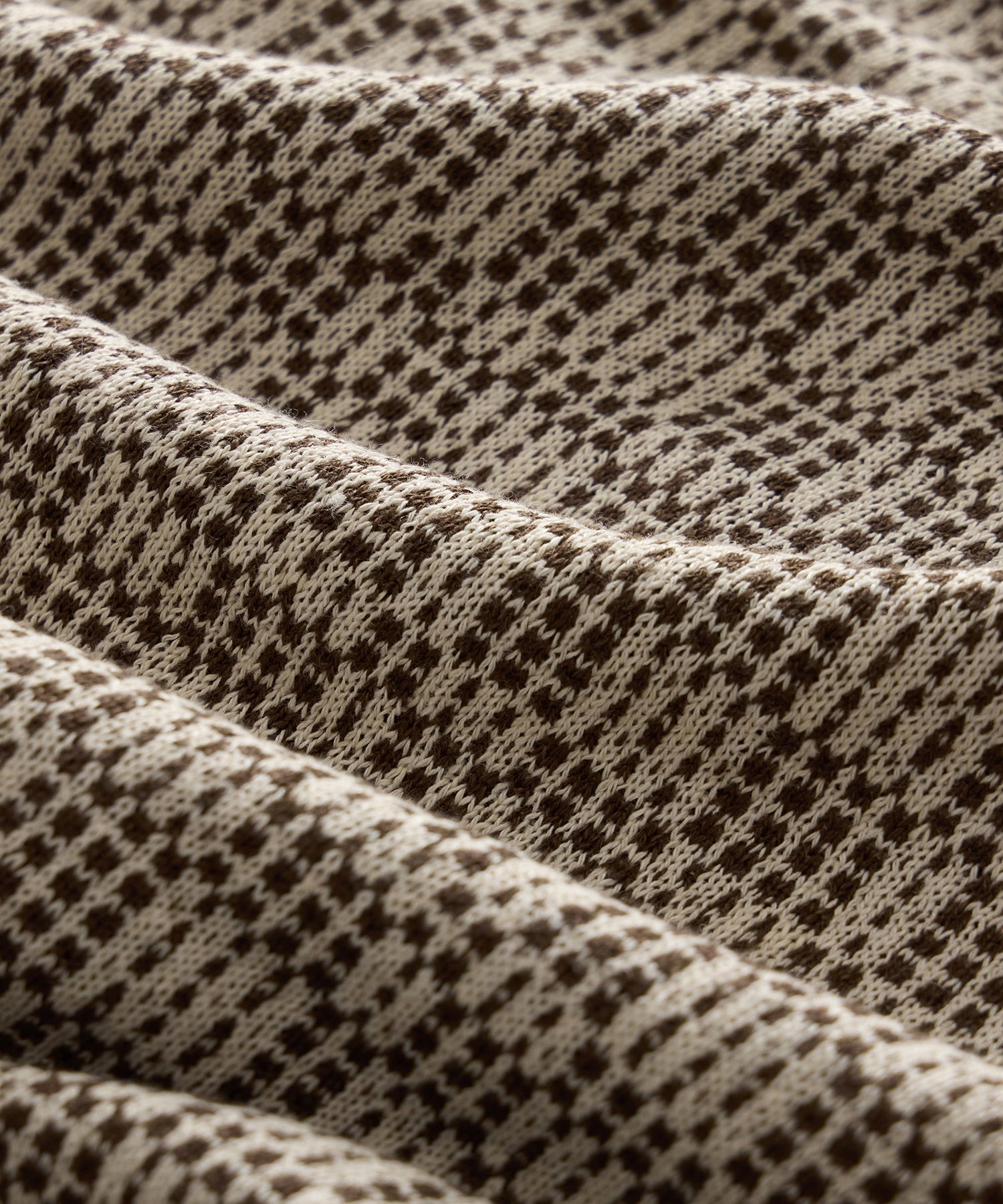Todd Snyder Italian Crosshatch Knit Shirt in Brown Pattern Brown