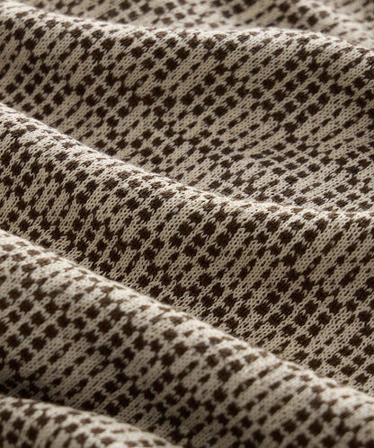 Todd Snyder Italian Crosshatch Knit Shirt in Brown Pattern Brown