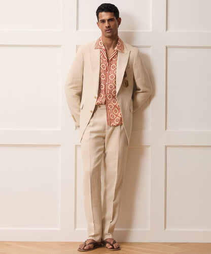 Todd Snyder Batik Capri Shirt in Beige Beige