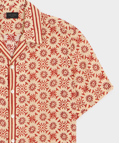 Todd Snyder Batik Capri Shirt in Beige Beige