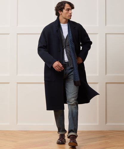 Todd Snyder Italian Cashmere Topcoat in Navy Navy