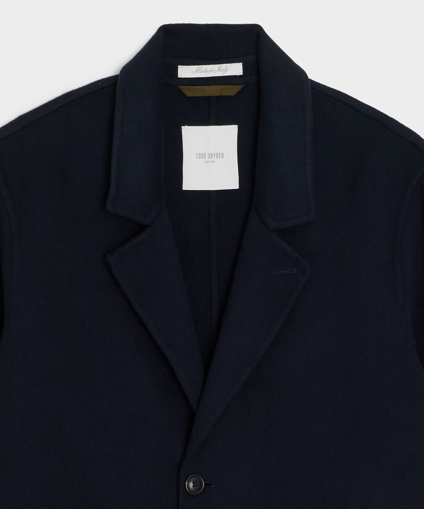 Todd Snyder Italian Cashmere Topcoat in Navy Navy
