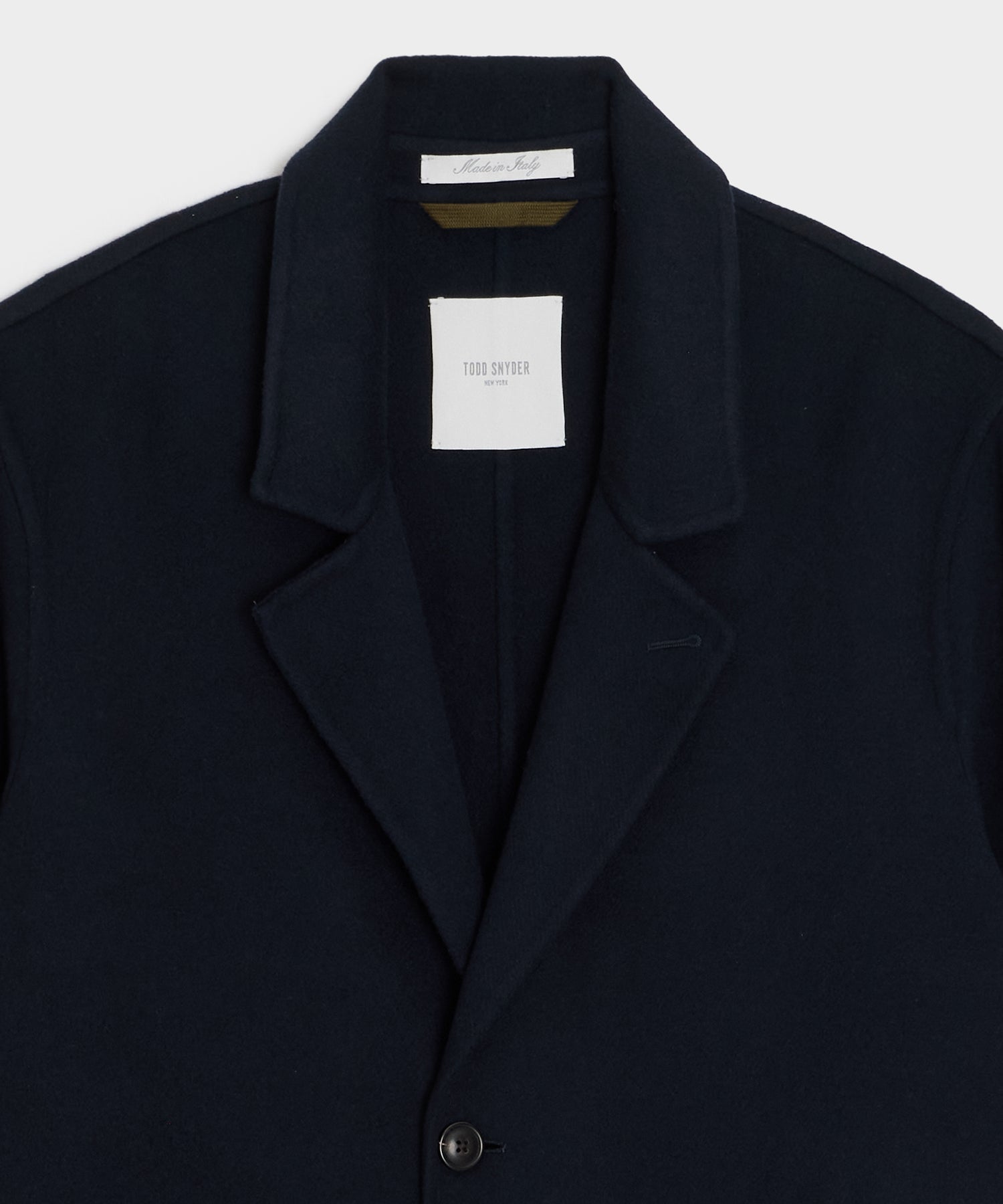 Todd Snyder Italian Cashmere Topcoat in Navy Navy