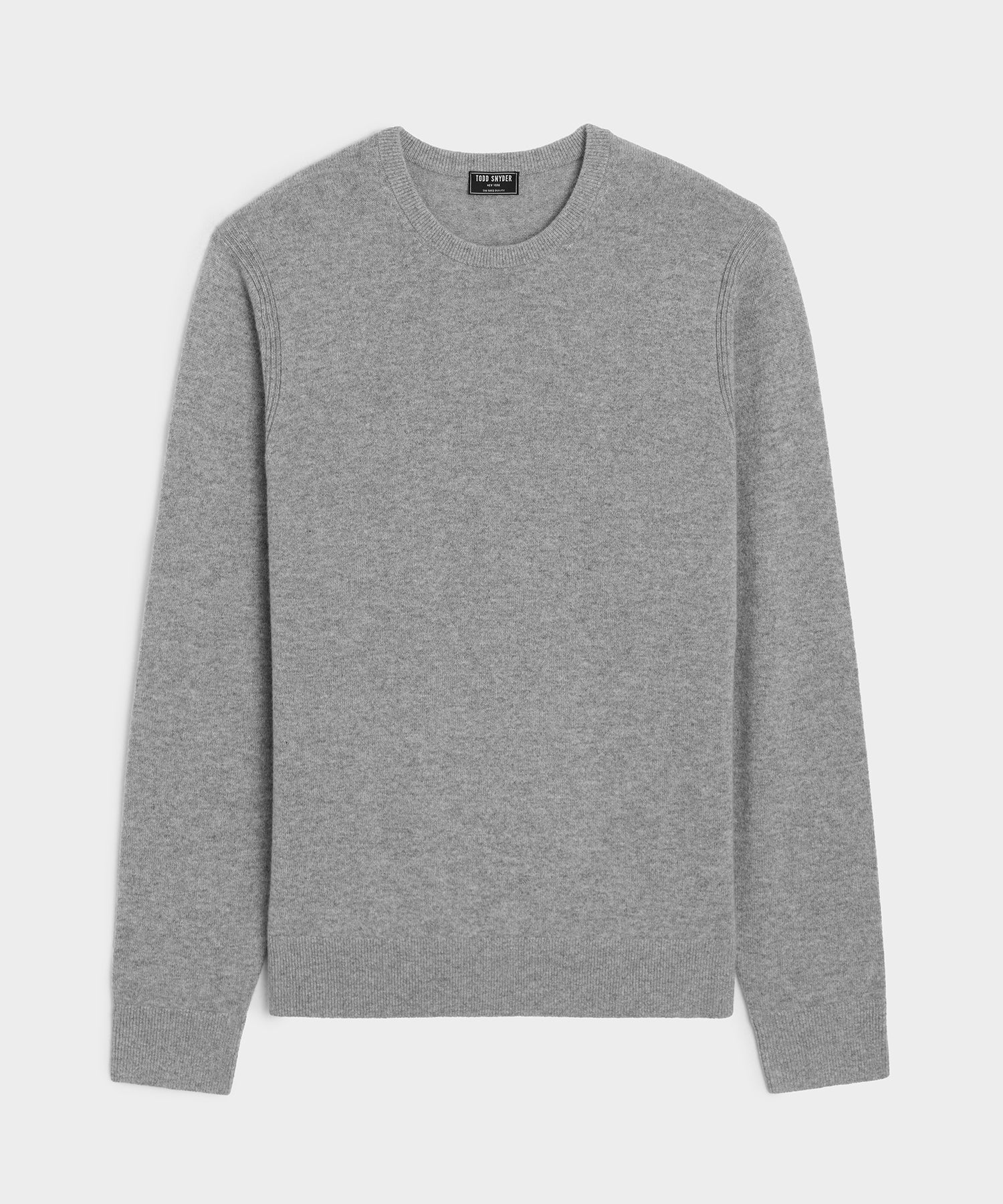 Todd Snyder Midweight Cashmere Crewneck in Gray Heather Grey Heather