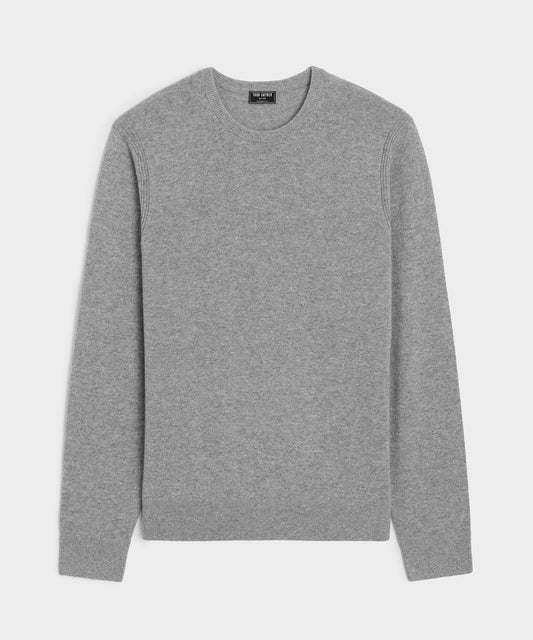Todd Snyder Midweight Cashmere Crewneck in Gray Heather Grey Heather