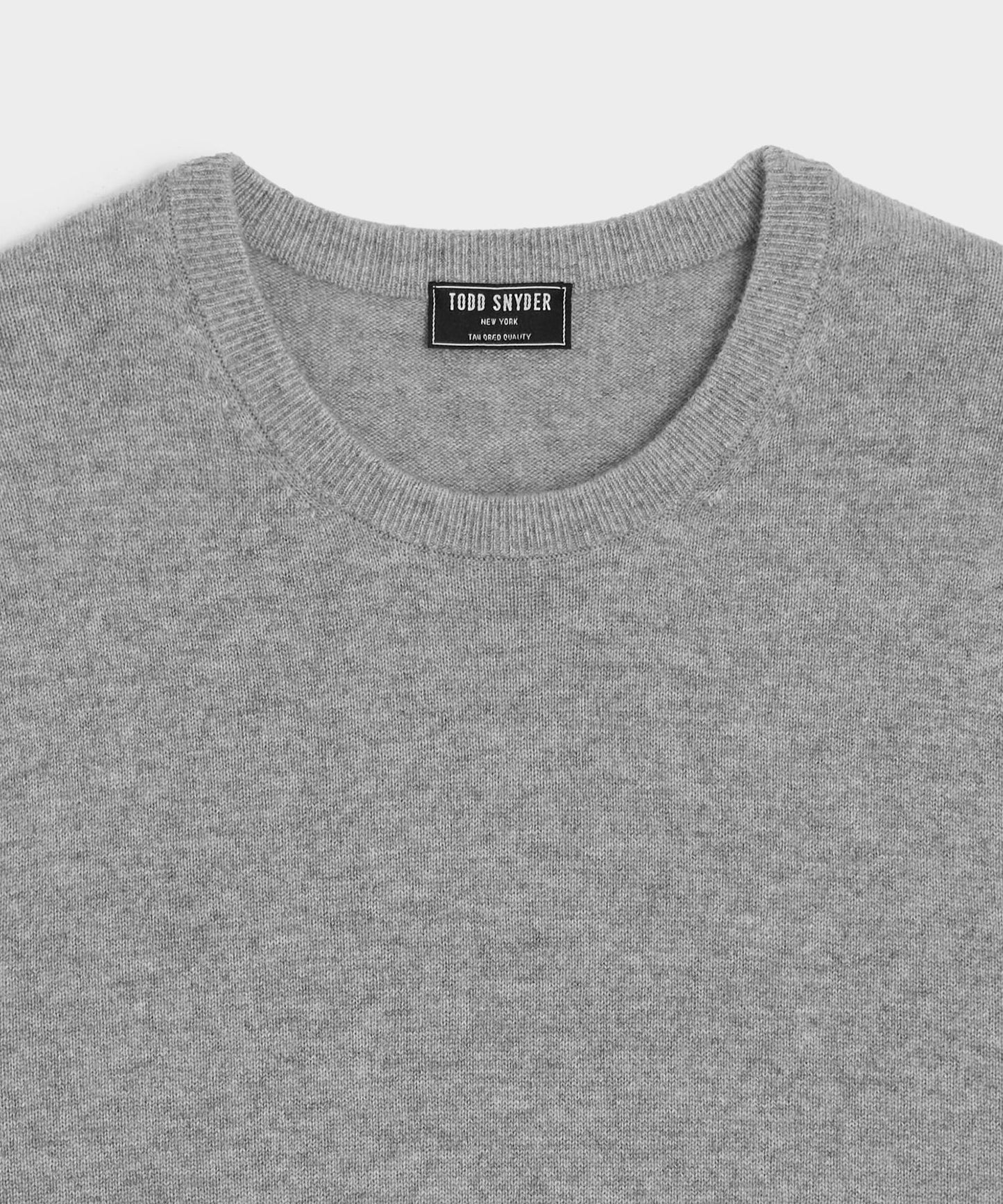 Todd Snyder Midweight Cashmere Crewneck in Gray Heather Grey Heather