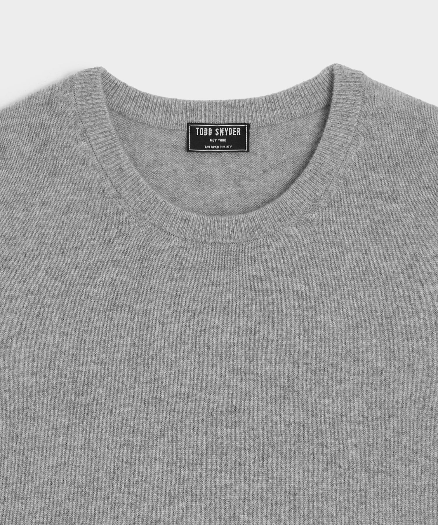 Todd Snyder Midweight Cashmere Crewneck in Gray Heather Grey Heather