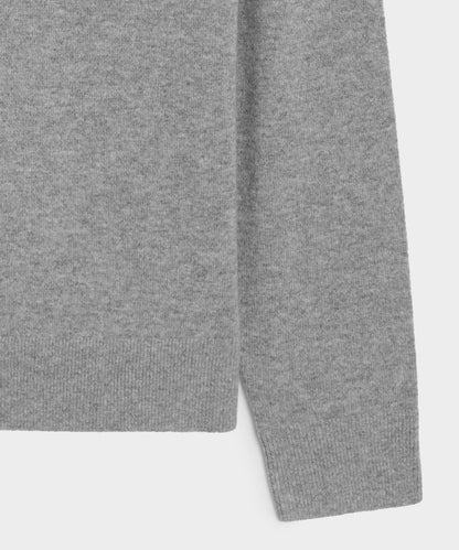 Todd Snyder Midweight Cashmere Crewneck in Gray Heather Grey Heather