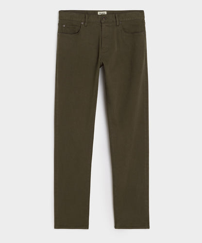 Todd Snyder Slim Garment-Dyed 5-Pocket Chino in Olive Vine Olive Vine