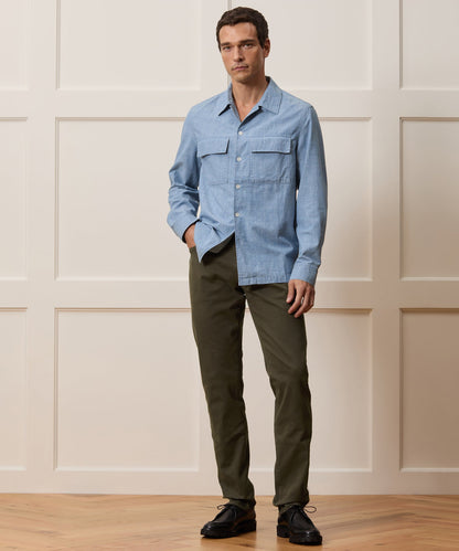 Todd Snyder Slim Garment-Dyed 5-Pocket Chino in Olive Vine Olive Vine