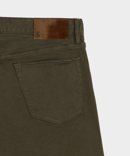 Todd Snyder Slim Garment-Dyed 5-Pocket Chino in Olive Vine Olive Vine
