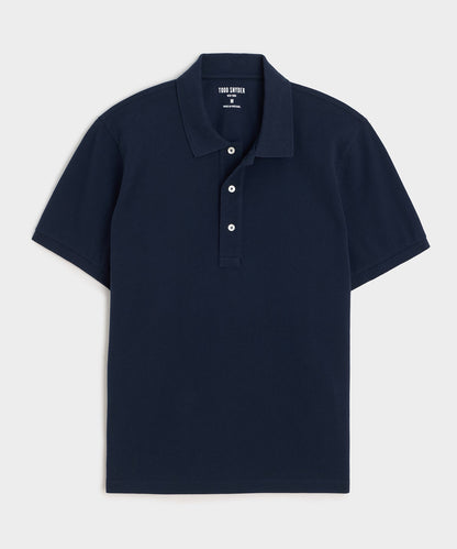 Todd Snyder Cotton Pique Polo in Classic Navy Classic Navy