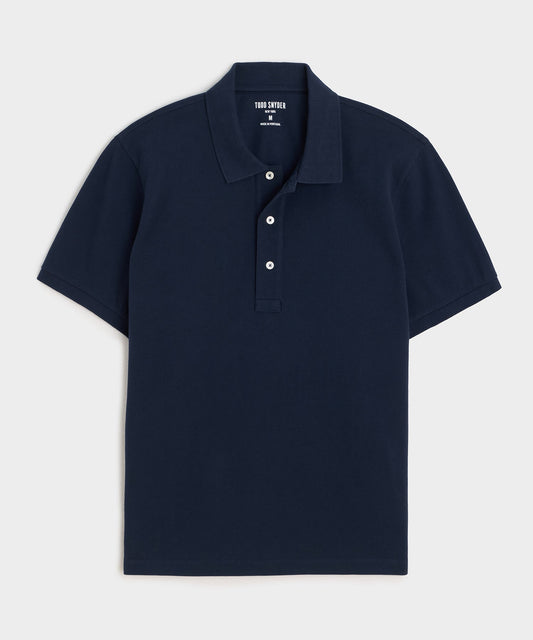 Todd Snyder Cotton Pique Polo in Classic Navy Classic Navy