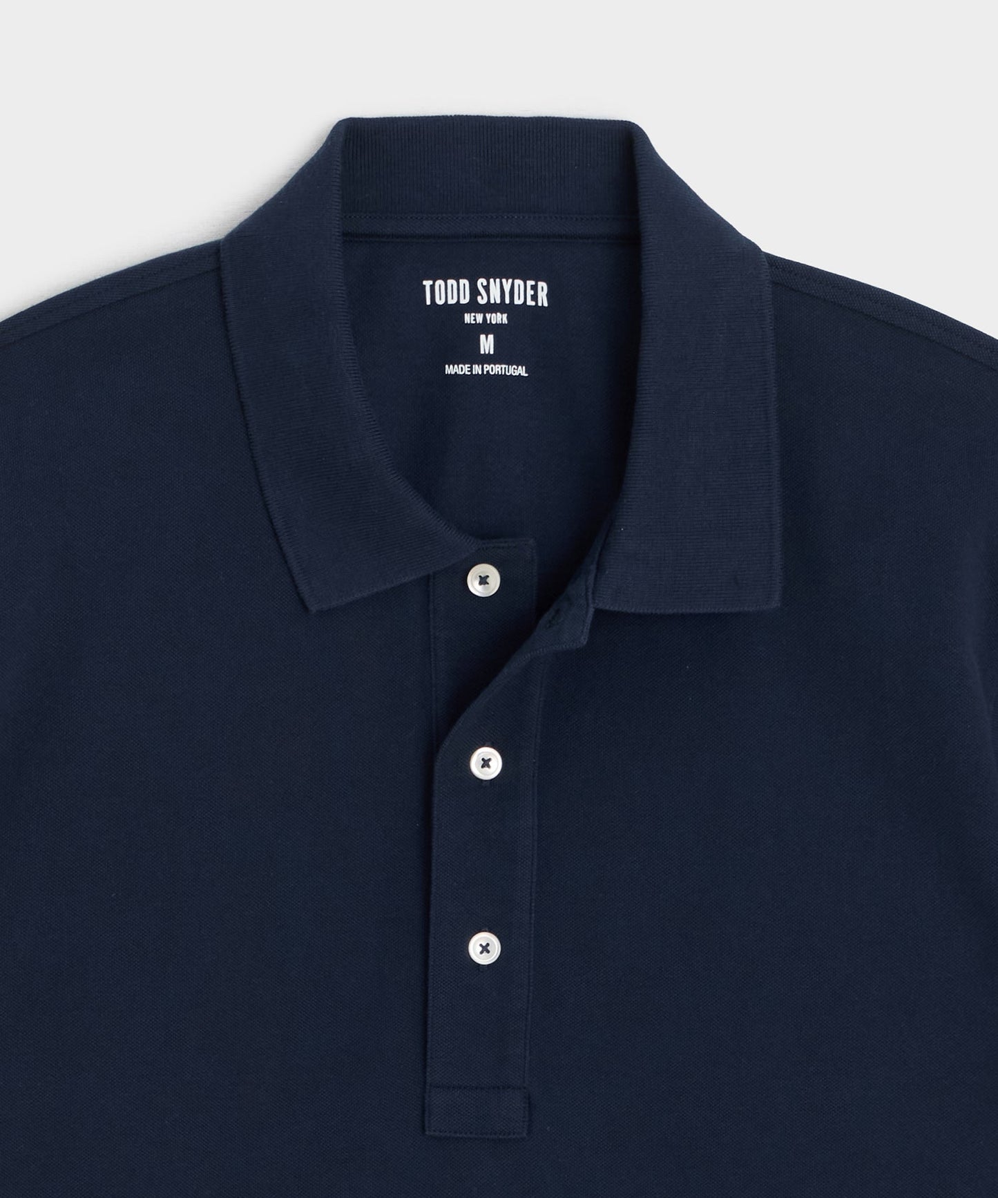 Todd Snyder Cotton Pique Polo in Classic Navy Classic Navy