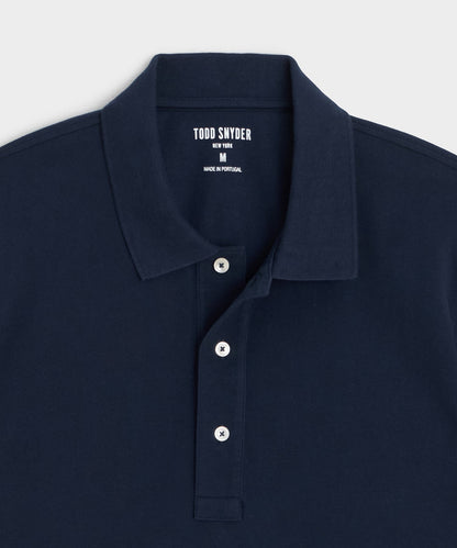 Todd Snyder Cotton Pique Polo in Classic Navy Classic Navy