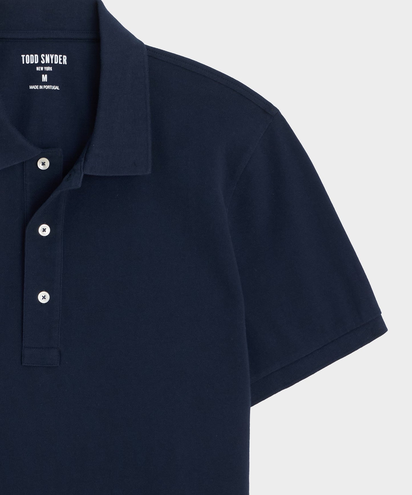 Todd Snyder Cotton Pique Polo in Classic Navy Classic Navy
