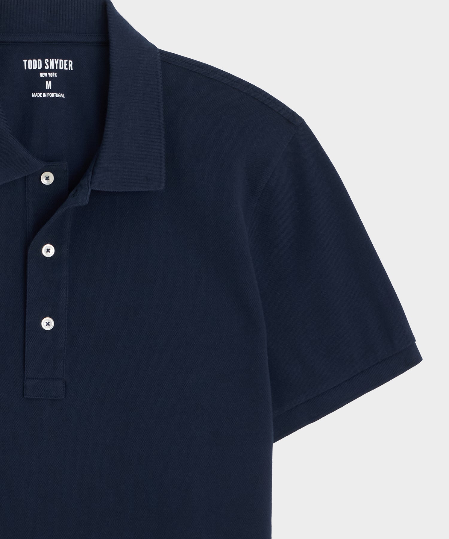 Todd Snyder Cotton Pique Polo in Classic Navy Classic Navy