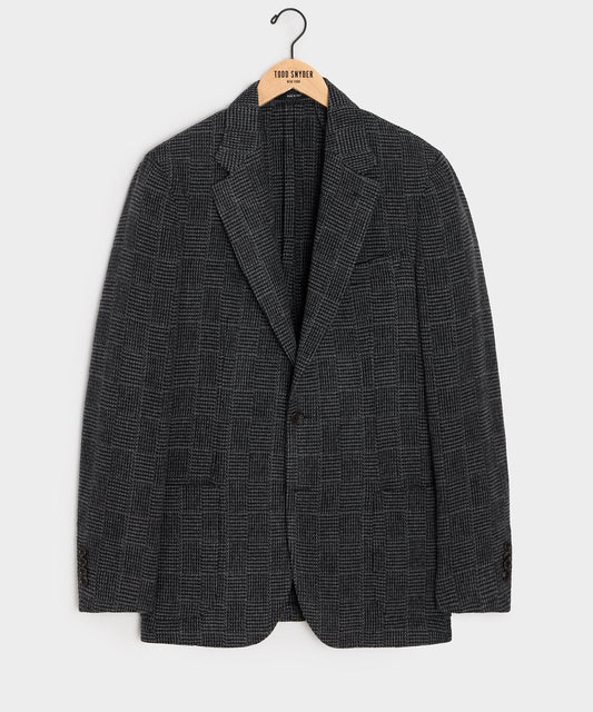 Todd Snyder Italian Wool Sport Coat in Grey Houndsooth Glen Plaid Grey