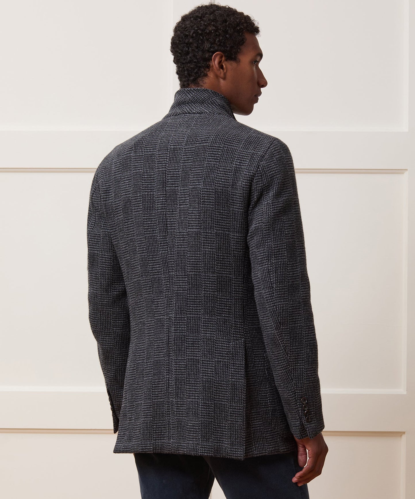 Todd Snyder Italian Wool Sport Coat in Grey Houndsooth Glen Plaid Grey
