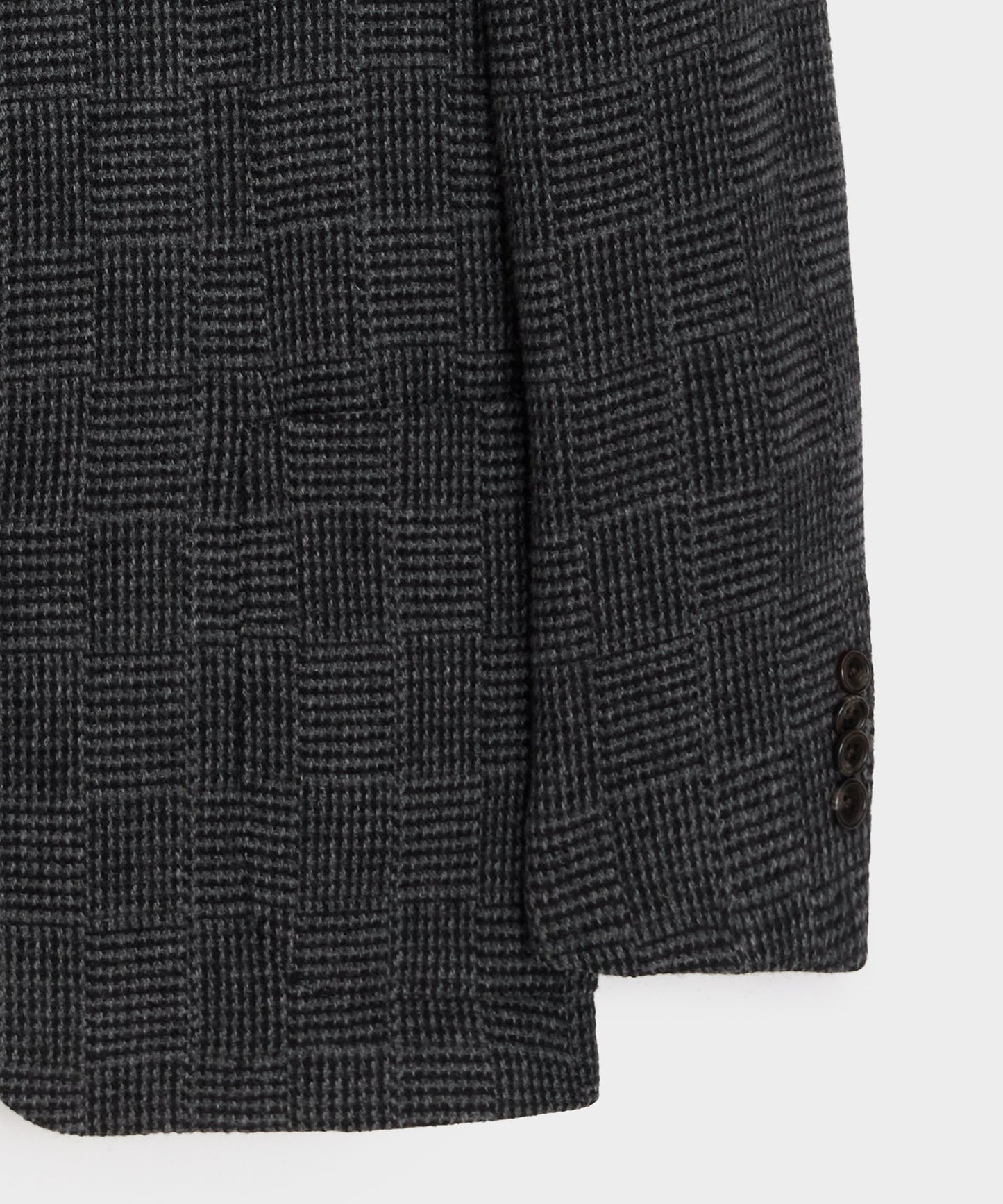 Todd Snyder Italian Wool Sport Coat in Grey Houndsooth Glen Plaid Grey