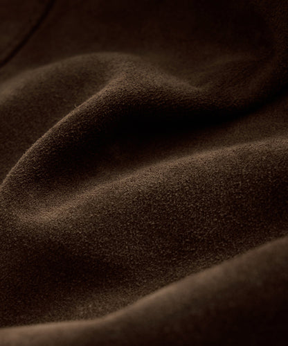 Todd Snyder Italian Suede Snap Dylan Jacket in Rich Brown Rich Brown