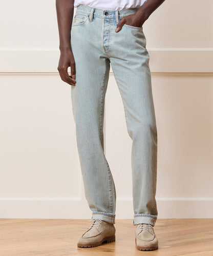 Todd Snyder Slim Selvedge Jean in Faded Light Indigo Light Indigo