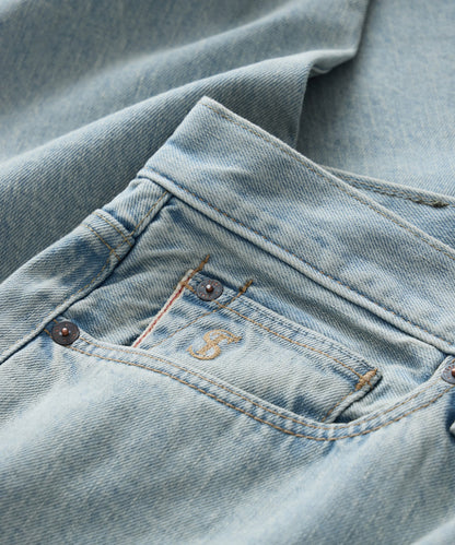 Todd Snyder Slim Selvedge Jean in Faded Light Indigo Light Indigo