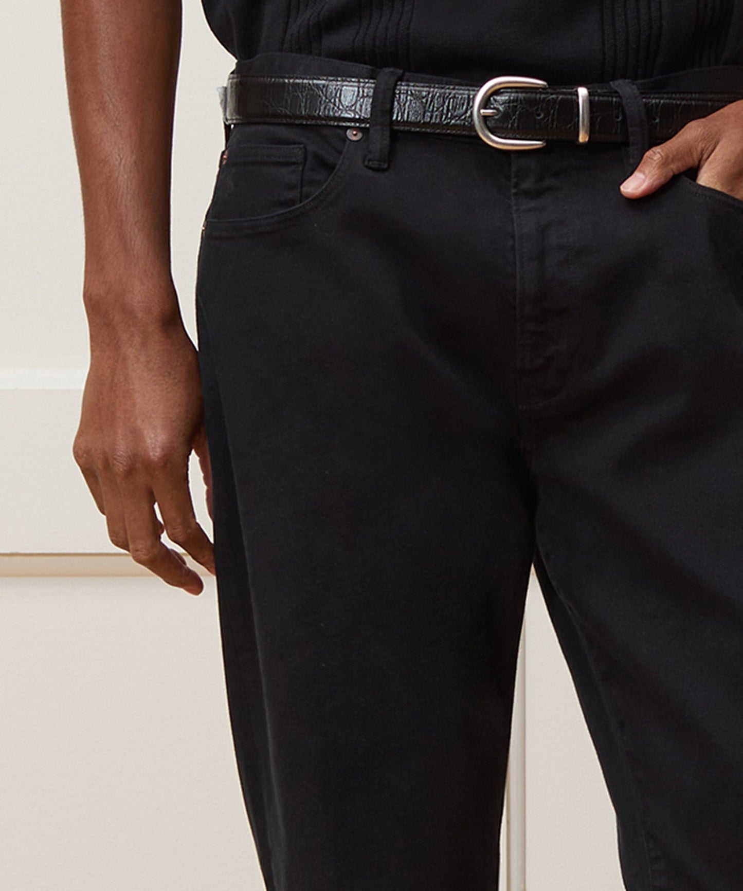 Todd Snyder Vintage Straight Garment-Dyed 5-Pocket Chino in Black Black