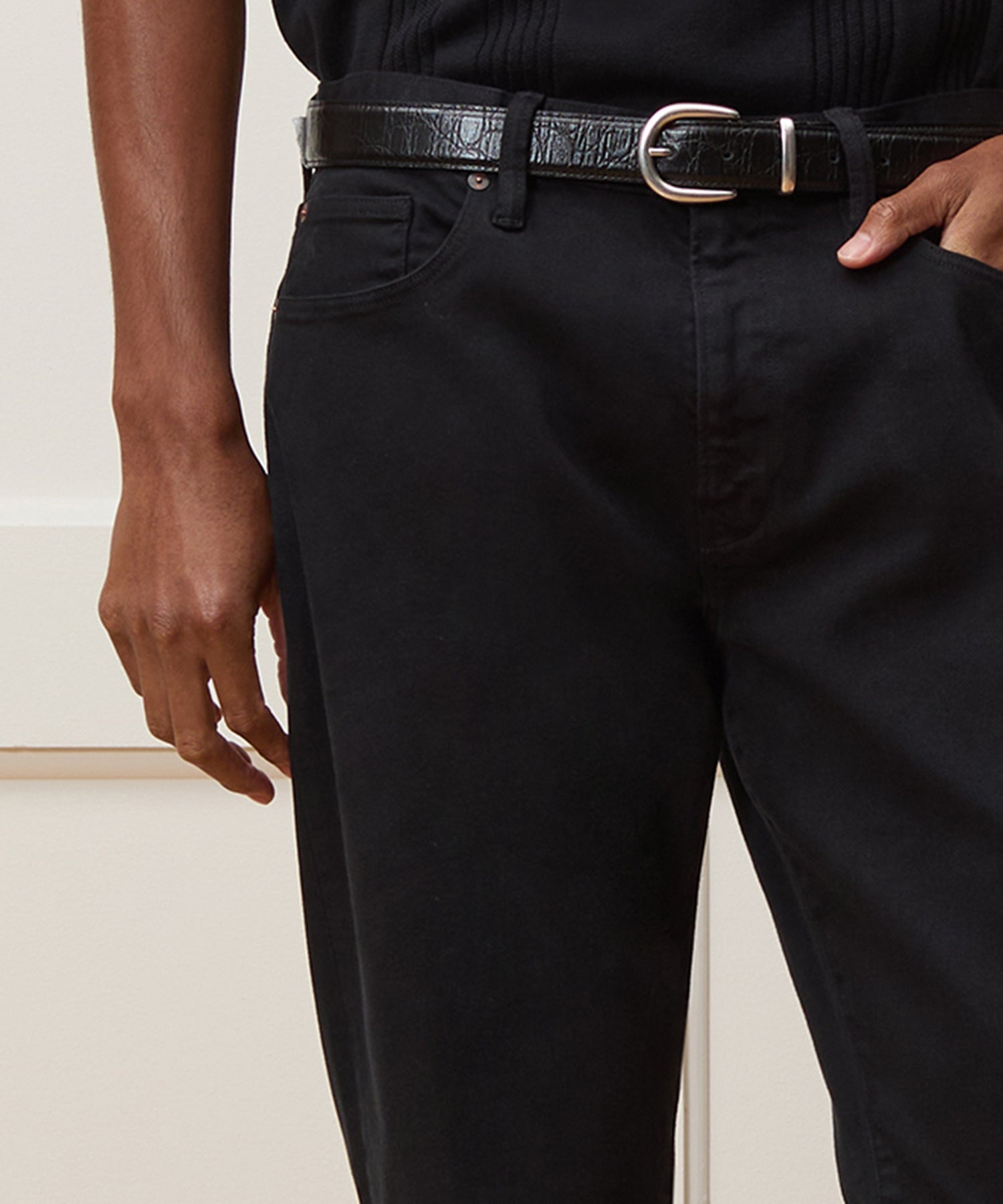 Todd Snyder Vintage Straight Garment-Dyed 5-Pocket Chino in Black Black